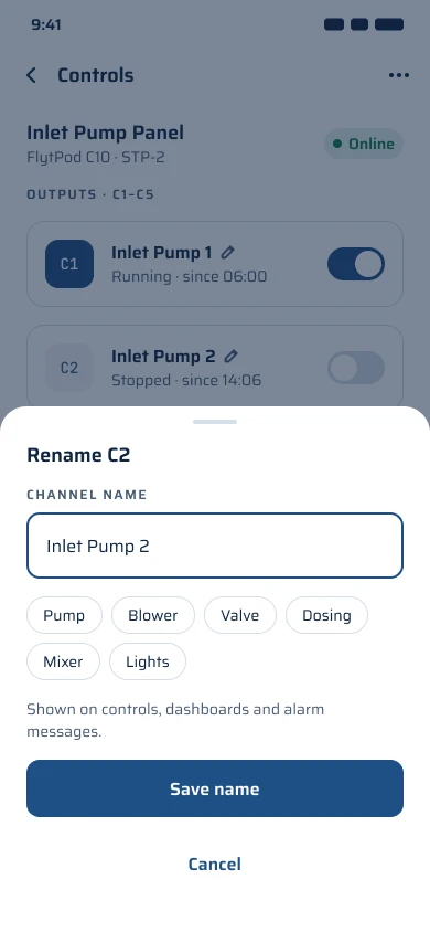 Renaming output C2